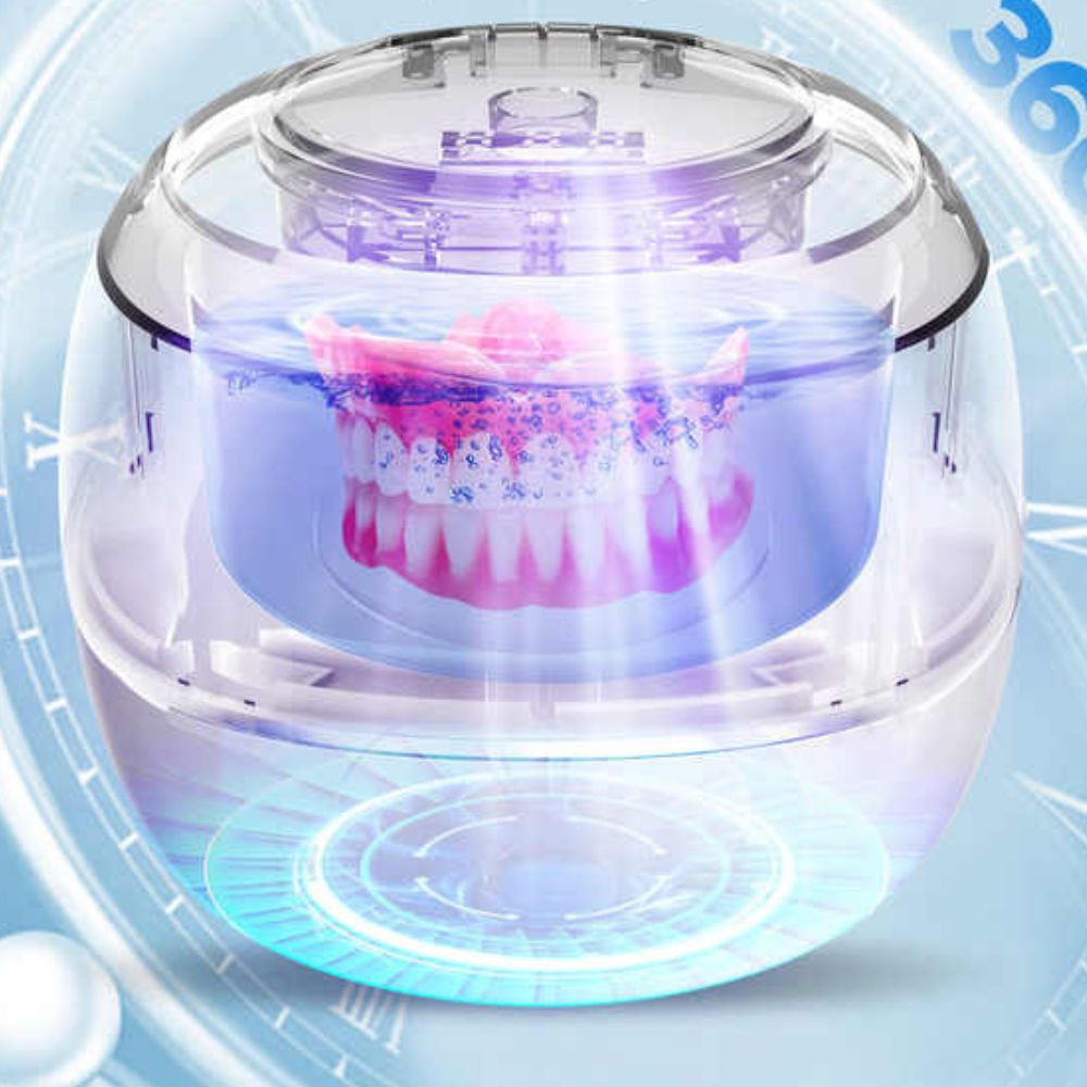 Limpiador Ultrasonico Portátil de Dentaduras para Cuidado Higiénico