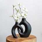 Gleora | Jarrón de Flores Único - Diseño Entretejido