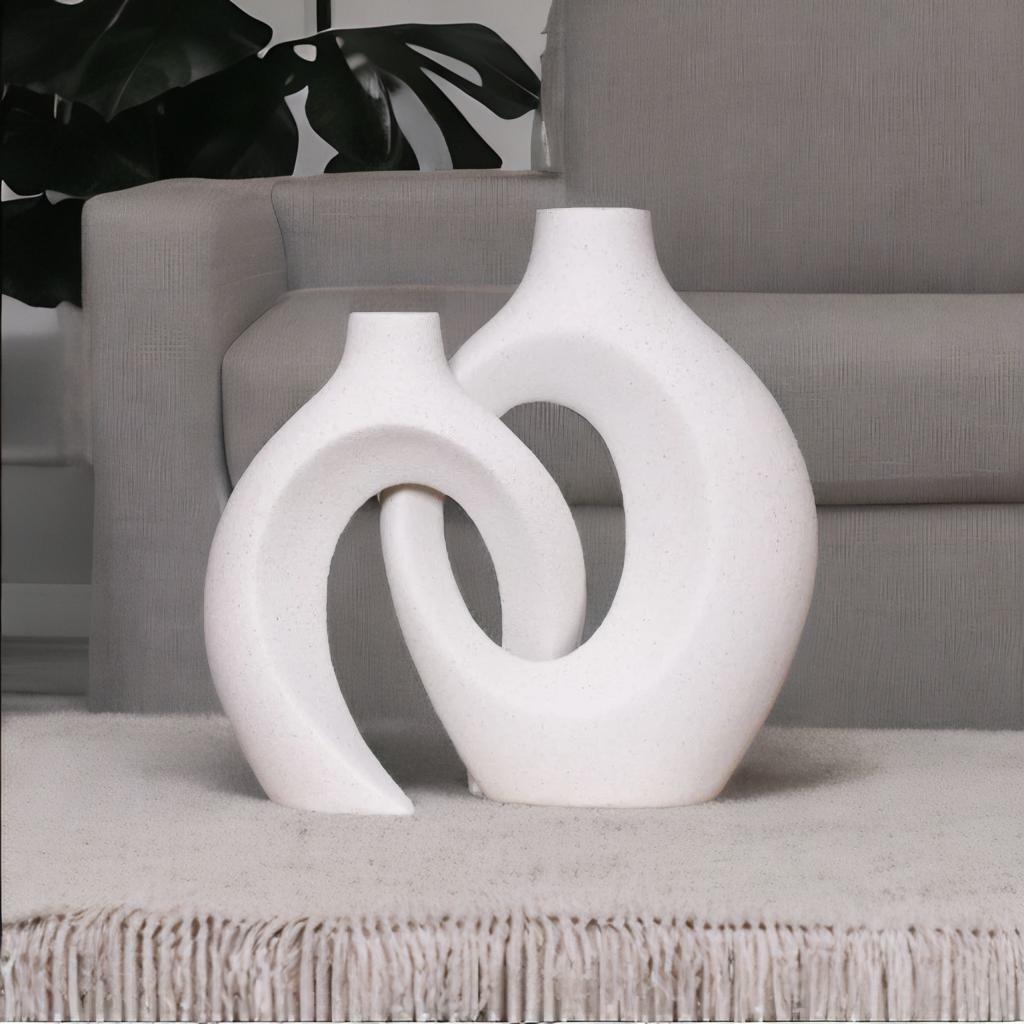 Gleora | Jarrón de Flores Único - Diseño Entretejido
