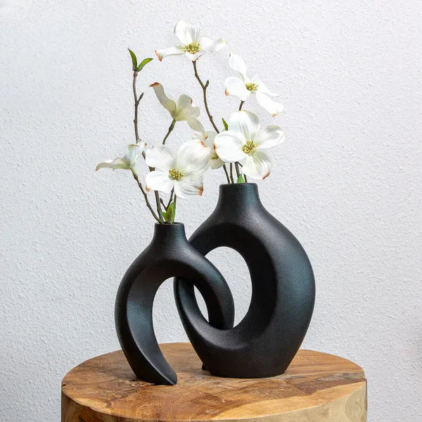 Gleora | Jarrón de Flores Único - Diseño Entretejido