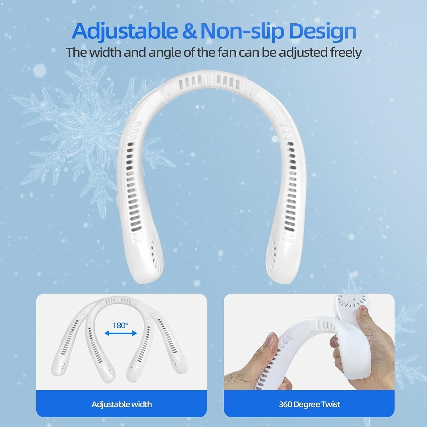 Ventilador de Cuello Unisex de 5 Velocidades - Diseño Portátil y Sin Aspas