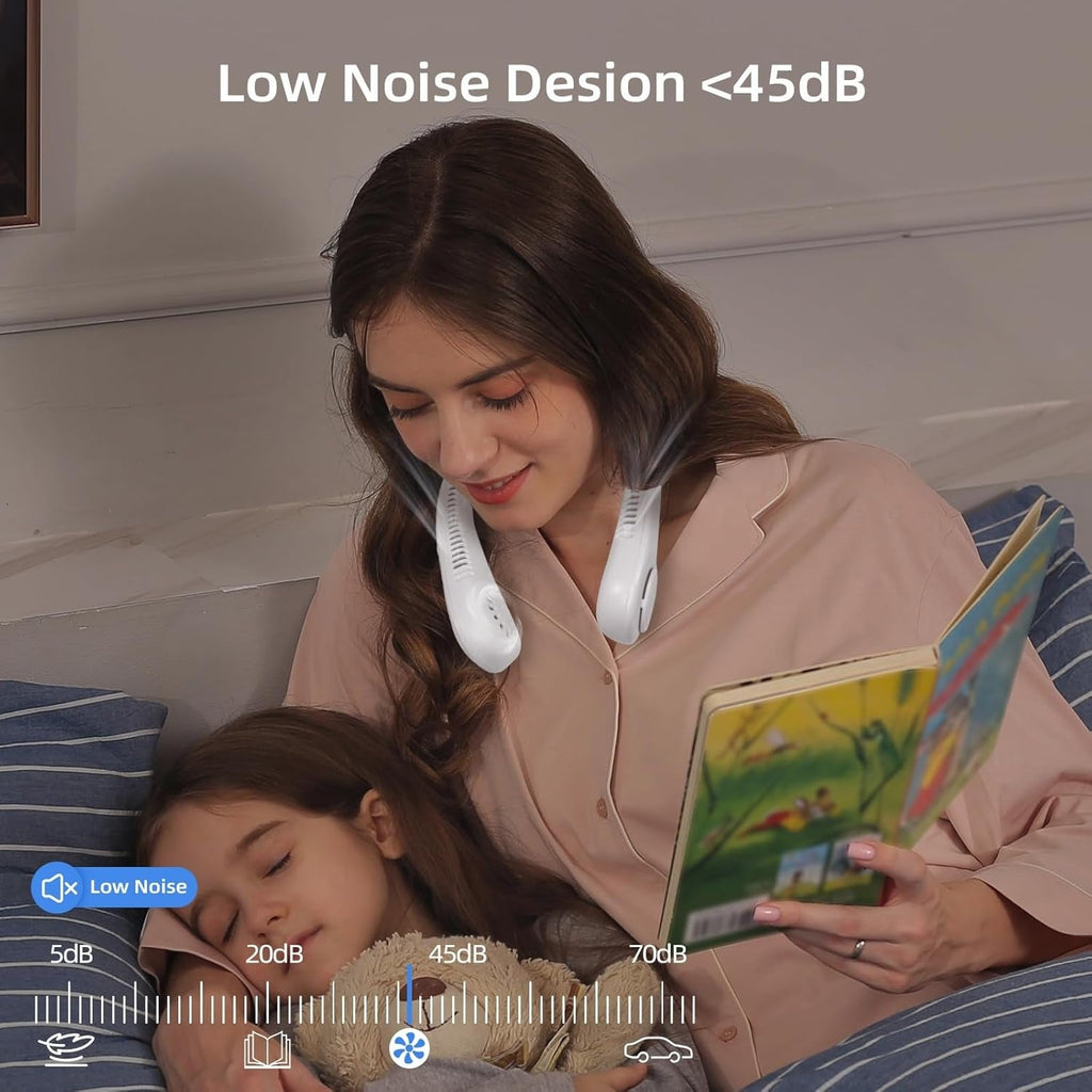 Ventilador de Cuello Unisex de 5 Velocidades - Diseño Portátil y Sin Aspas