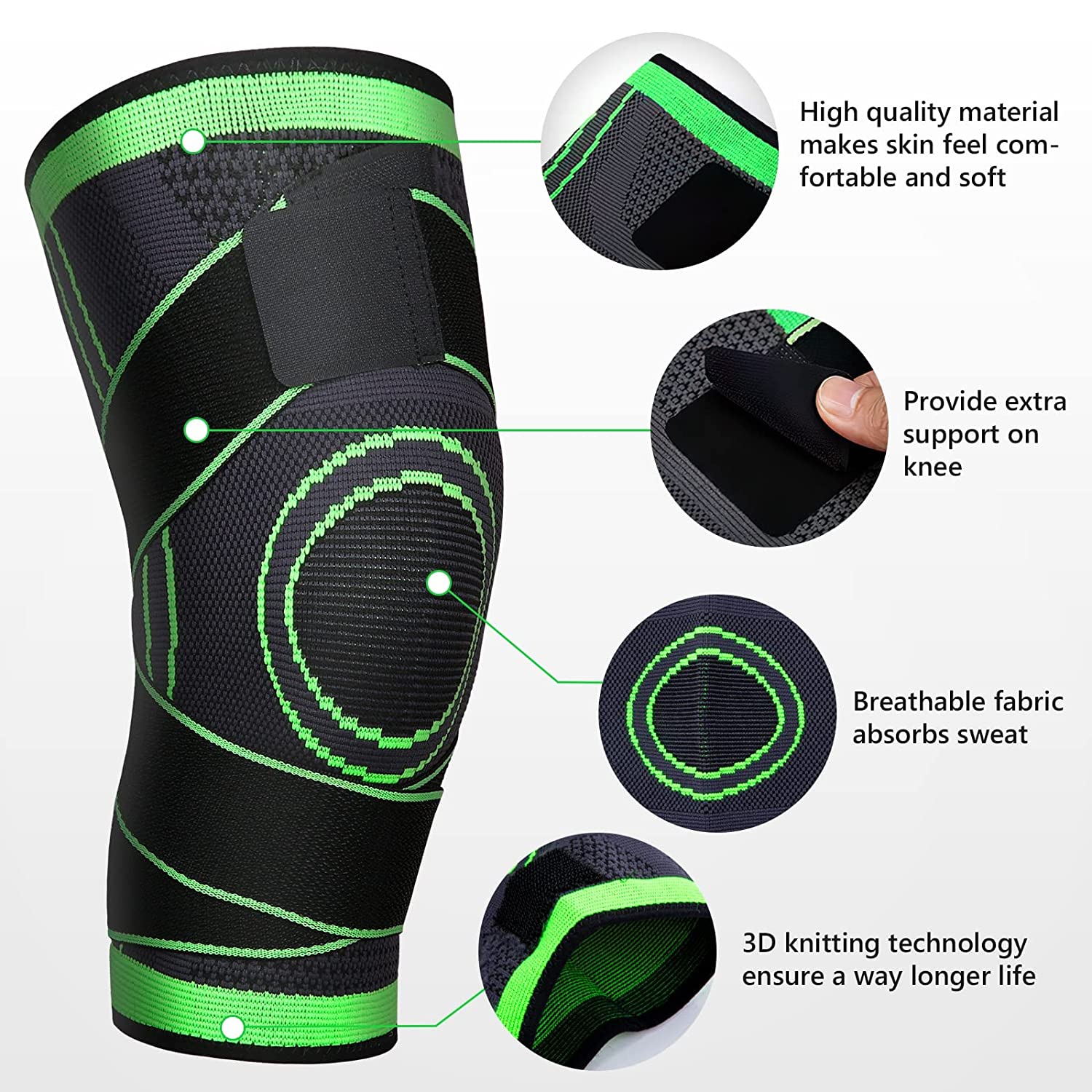 Faja de Soporte para Rodilla Unisex para Alivio del Dolor