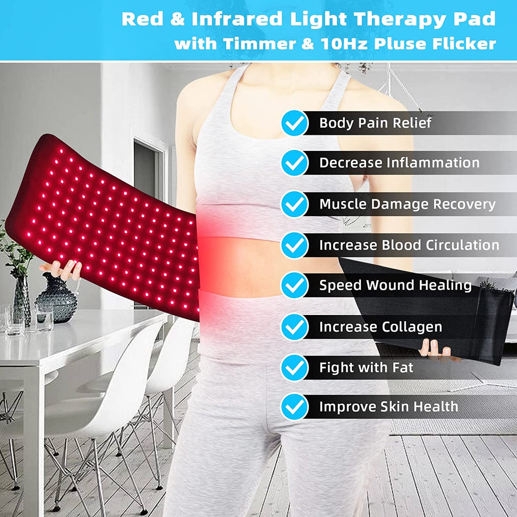 Cinturón de Terapia de Luz Infrarroja Unisex para Alivio del Dolor