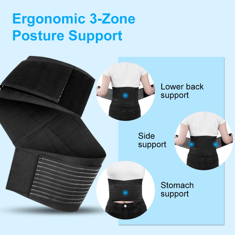 Cinturón de Soporte Lumbar Ligero Unisex para Alivio del Dolor