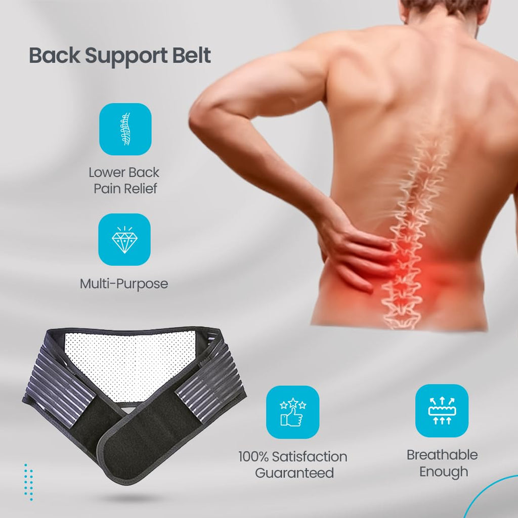 Cinturón de Soporte Lumbar Ligero Unisex para Alivio del Dolor