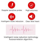 Monitor de Frecuencia Cardíaca Fetal Doppler para Embarazo en Casa, Detector de Sonido de Frecuencia Cardíaca Fetal