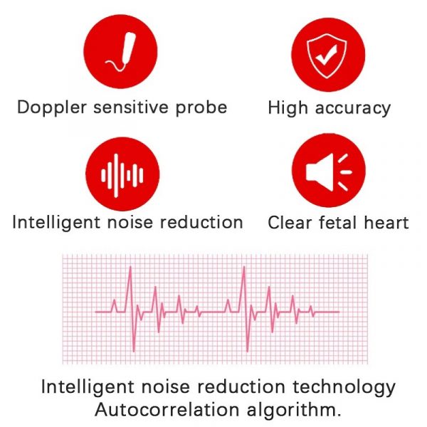 Monitor de Frecuencia Cardíaca Fetal Doppler para Embarazo en Casa, Detector de Sonido de Frecuencia Cardíaca Fetal