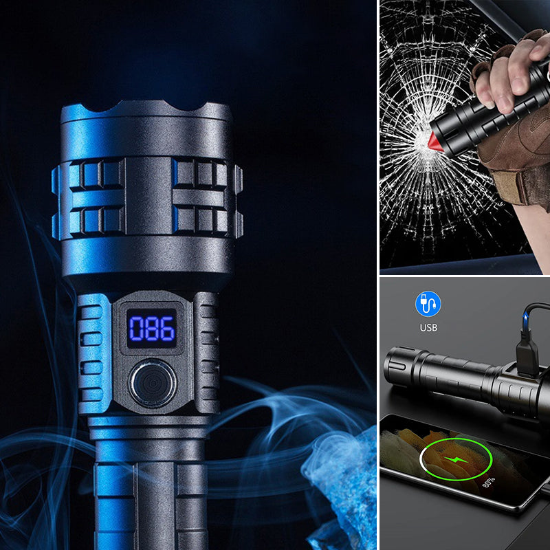Linterna LED Recargable de Alto Lumen para Uso en Exterior
