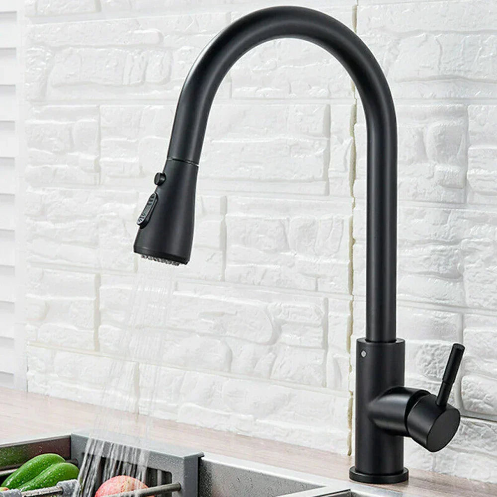 Grifo Retráctil - Acero Inoxidable con Función de Rocío