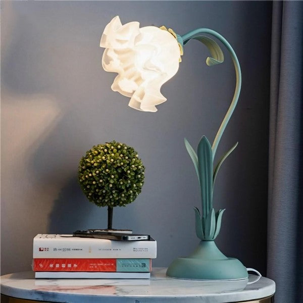 Florina | Lámpara de mesa con pantalla en forma de flor