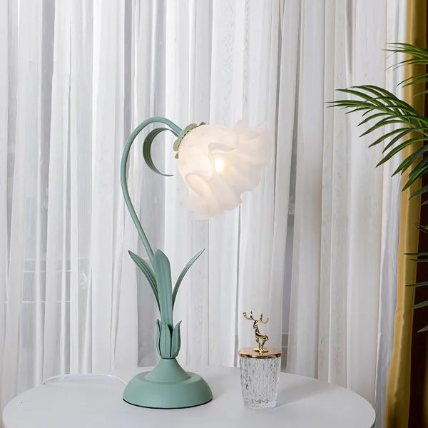 Florina | Lámpara de mesa con pantalla en forma de flor