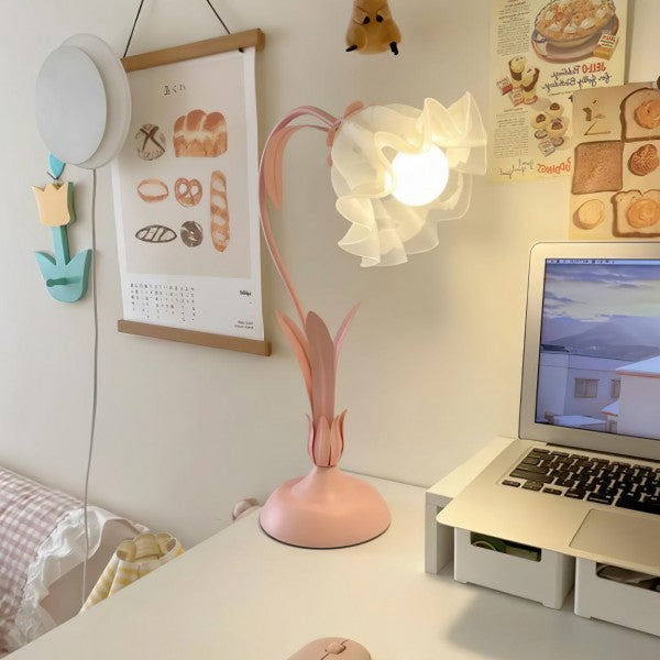 Florina | Lámpara de mesa con pantalla en forma de flor