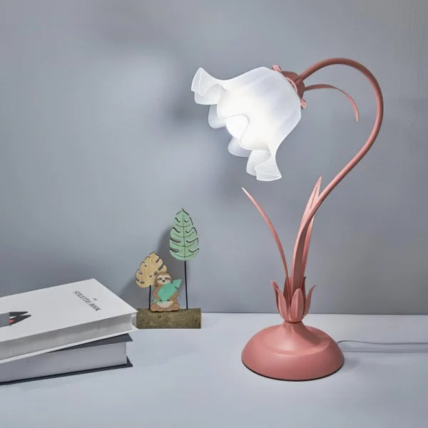 Florina | Lámpara de mesa con pantalla en forma de flor