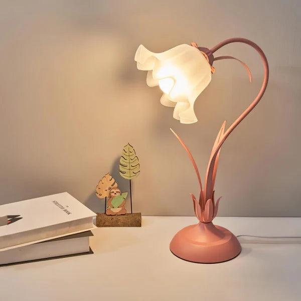 Florina | Lámpara de mesa con pantalla en forma de flor