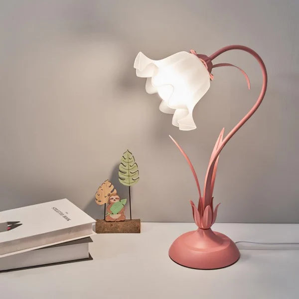 Florina | Lámpara de mesa con pantalla en forma de flor