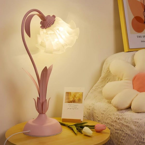 Florina | Lámpara de mesa con pantalla en forma de flor