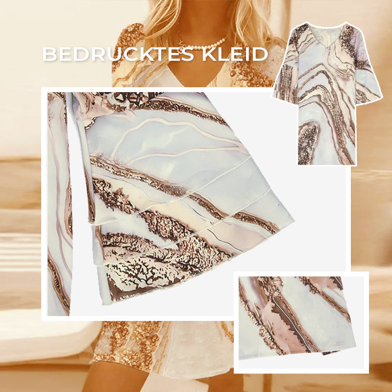 Hermoso Vestido de Verano con Mangas de Campana para Mujeres