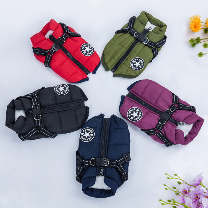 Chaqueta impermeable para perros - Cinturón reflectante | Varios colores y tamaños