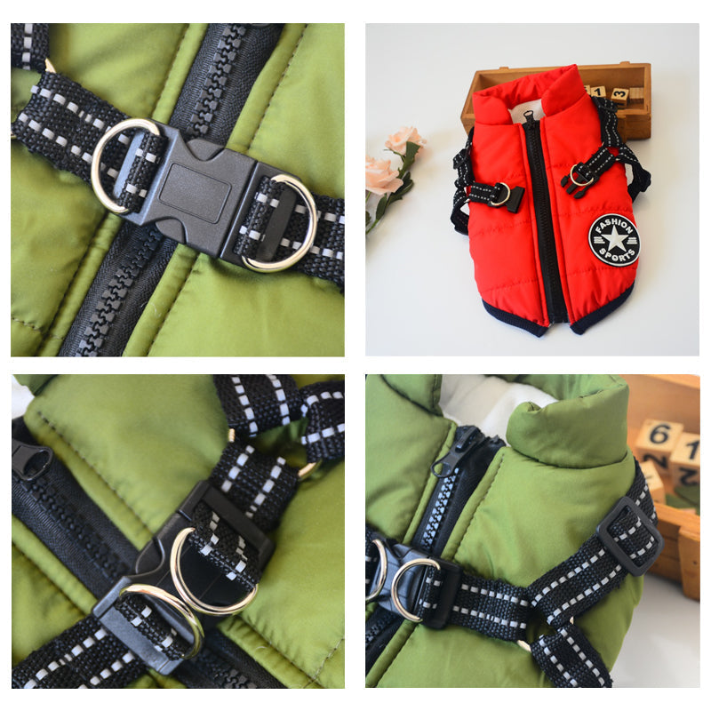 Chaqueta impermeable para perros - Cinturón reflectante | Varios colores y tamaños