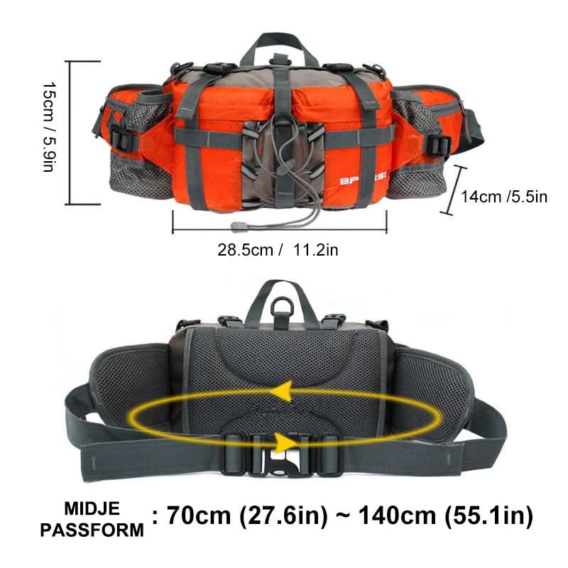 Lisslune | Mochila de Cintura Impermeable para Senderismo con Soporte para Botella