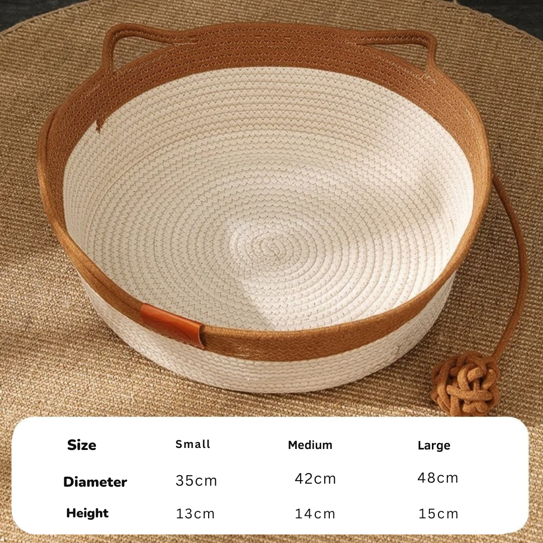 Cama para Gatos de Cuerda de Algodón Tejida a Mano Kalsten