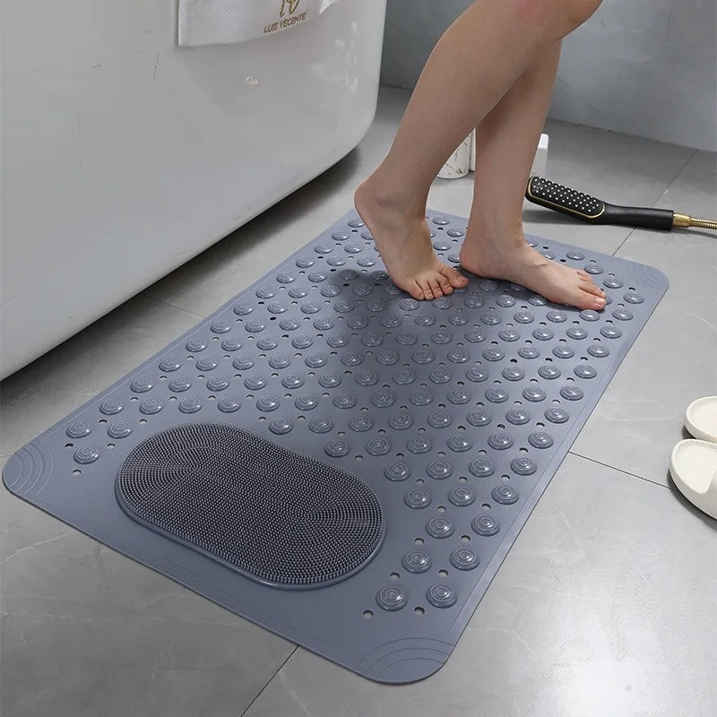 Alfombra de Ducha Antideslizante con Exfoliador de Pies – Alfombra de Baño Antideslizante SafeGrip para Mayor Seguridad e Higiene