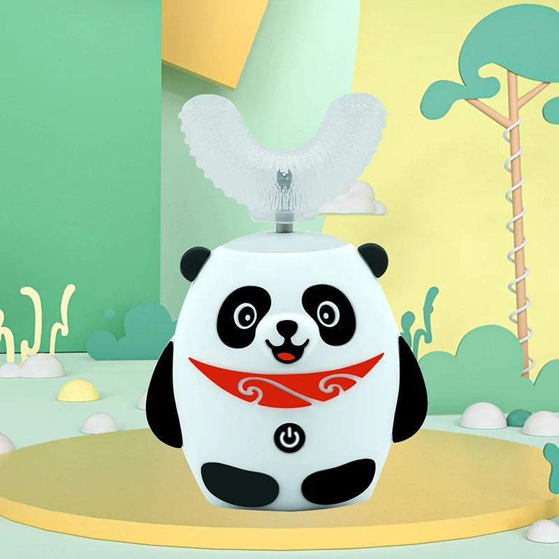 Cepillo de dientes eléctrico en forma de U para niños, limpieza 360°