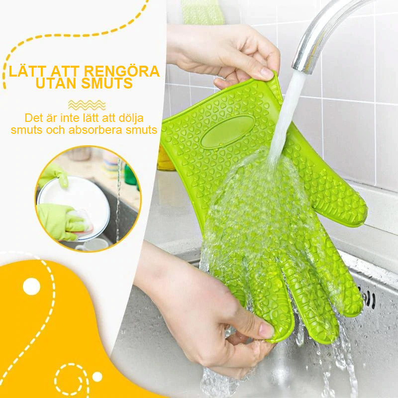 Guantes de silicona resistentes al calor para la cocina
