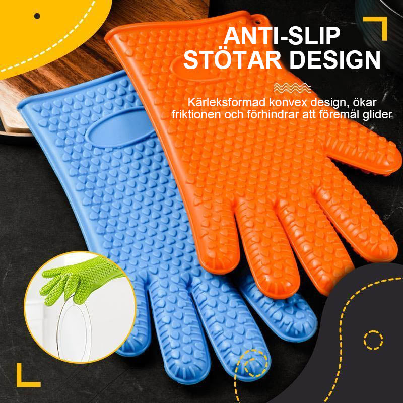 Guantes de silicona resistentes al calor para la cocina
