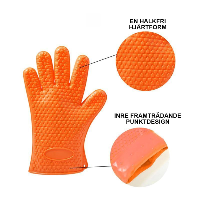 Guantes de silicona resistentes al calor para la cocina