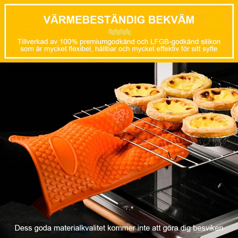 Guantes de silicona resistentes al calor para la cocina