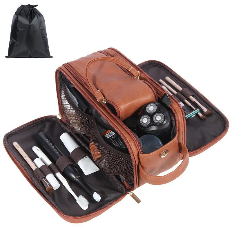 Neceser de Hombre Impermeable con Doble Cremallera