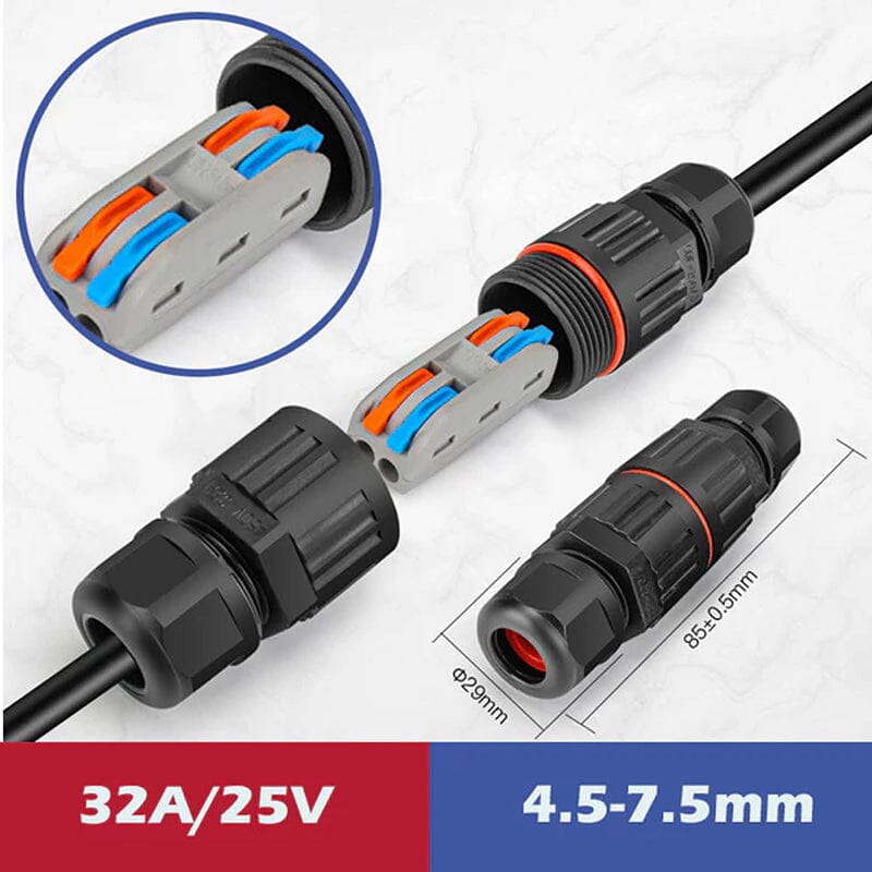 Conexión de cable impermeable para exteriores alta seguridad