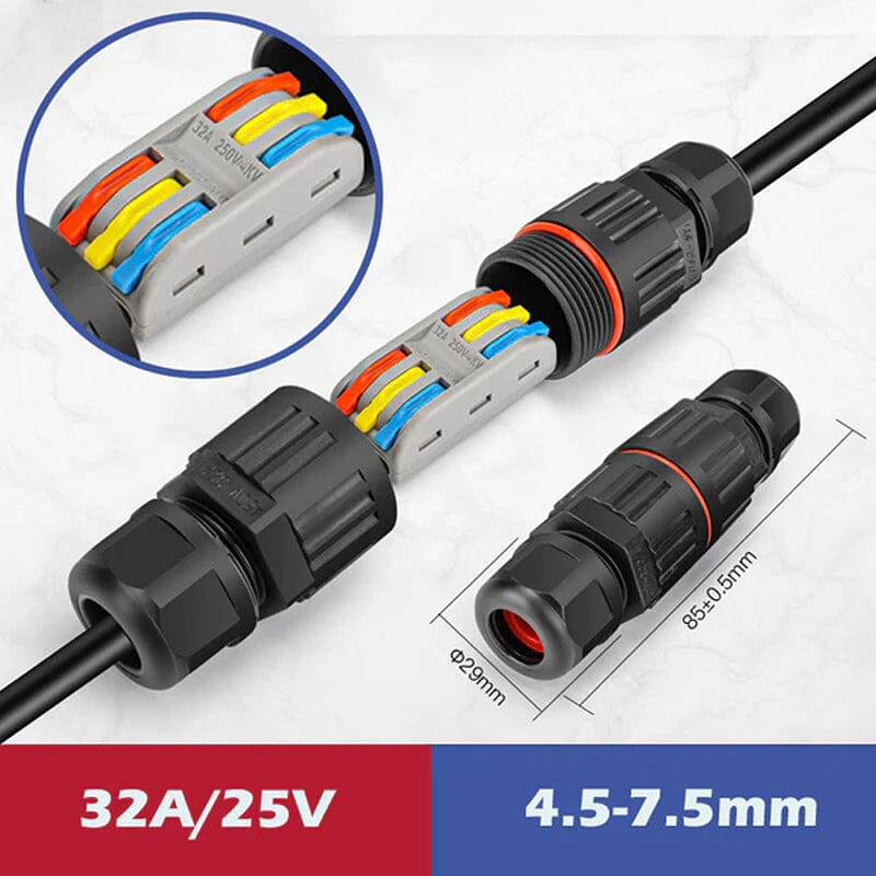 Conexión de cable impermeable para exteriores alta seguridad
