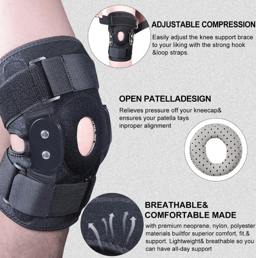 Rodillera Ajustable con Bisagra | Soporte