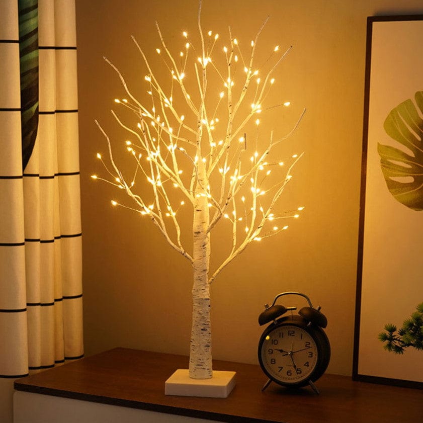 Árbol de abedul LED escandinavo – Luz ambiental con diseño natural
