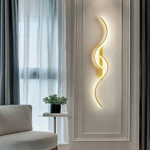 Lámpara de pared LED moderna minimalista – diseño de tira de 24 pulgadas para iluminación de interiores en dormitorios y salas de estar