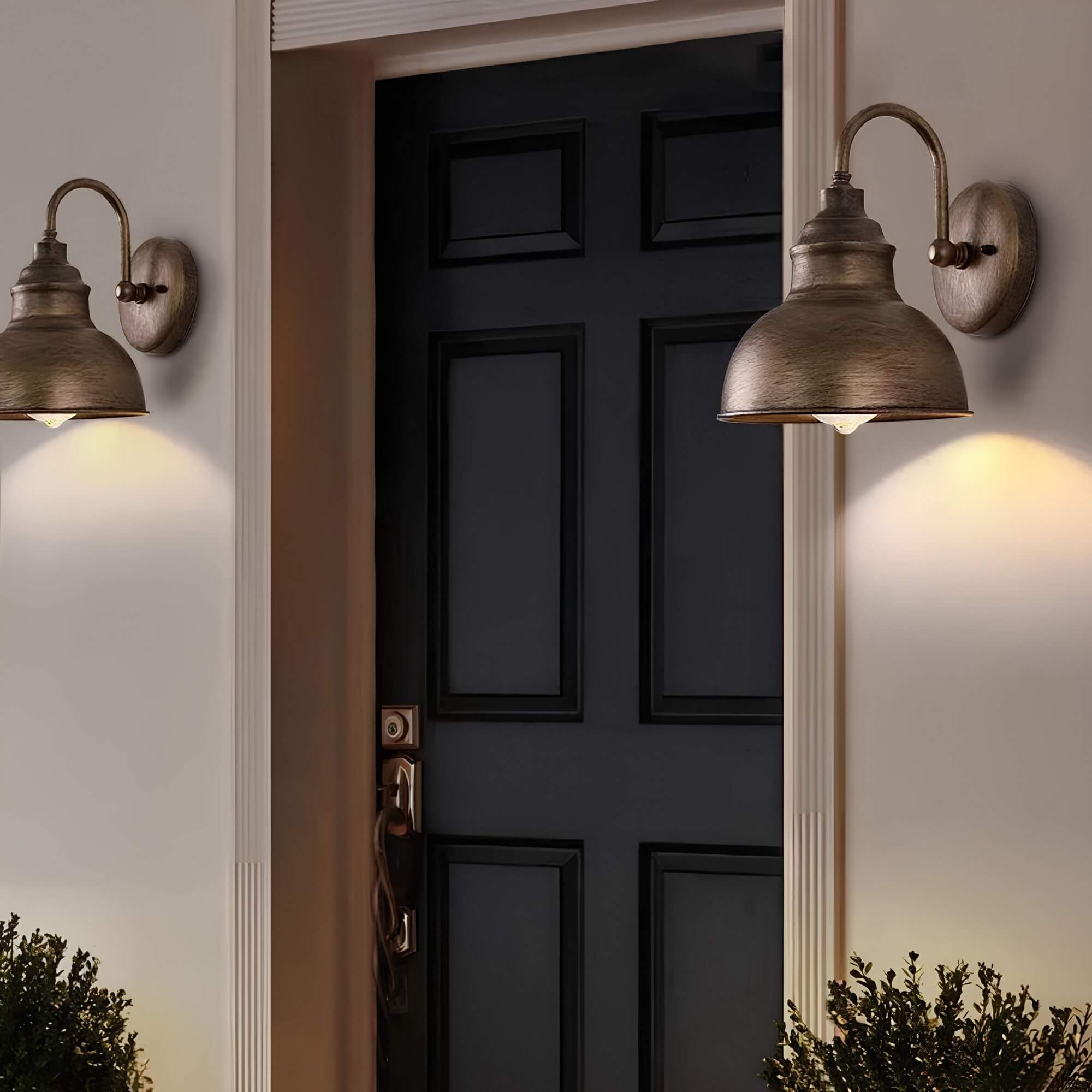Lámpara de pared exterior vintage a prueba de clima en estilo farol para terraza y jardín
