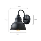Lámpara de pared exterior vintage a prueba de clima en estilo farol para terraza y jardín