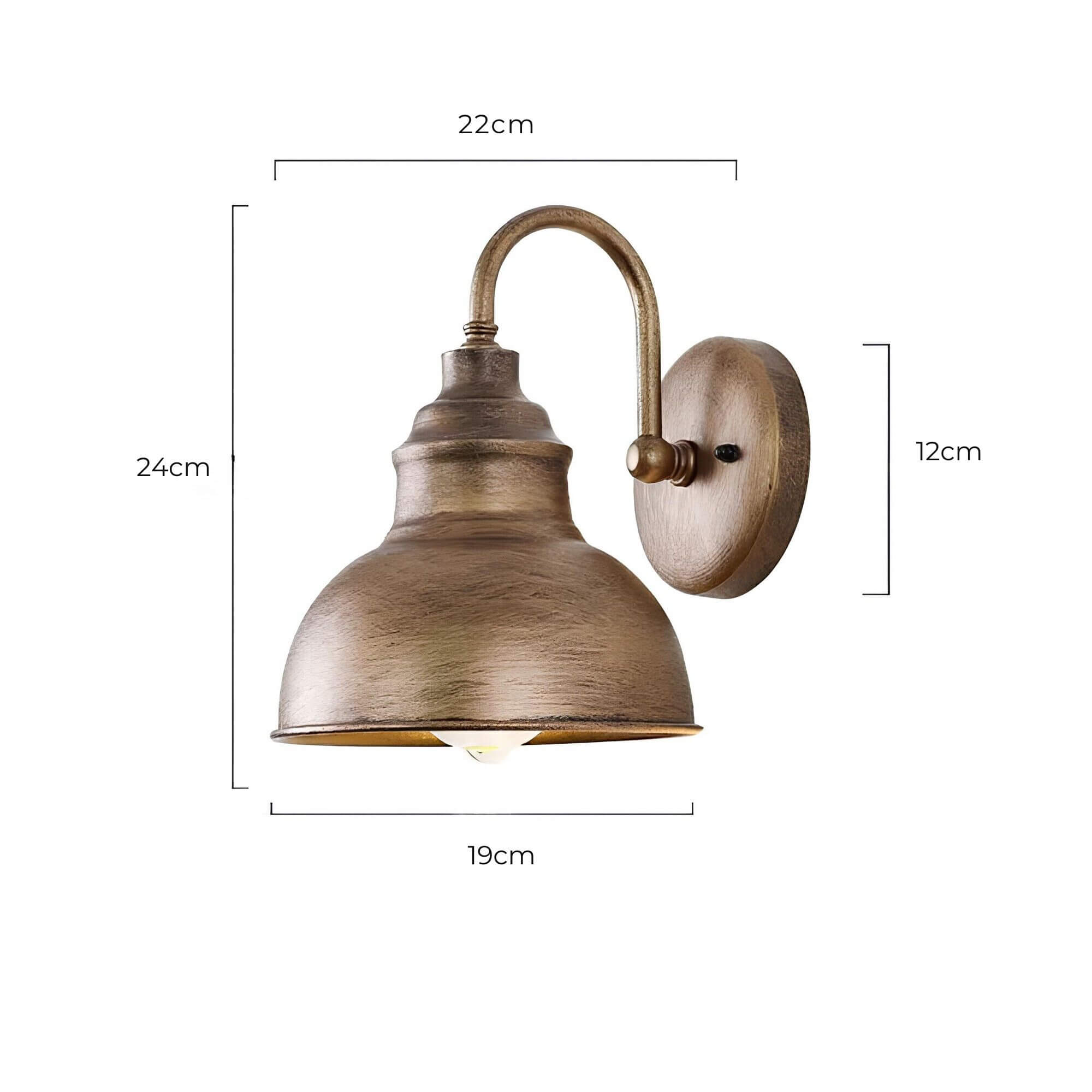 Lámpara de pared exterior vintage a prueba de clima en estilo farol para terraza y jardín