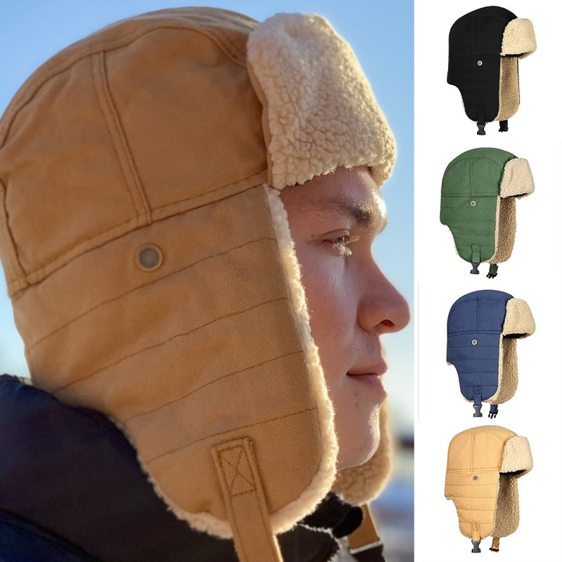 Gorro de Invierno para Hombre y Mujer con Protección para las Orejas de Forro Polar
