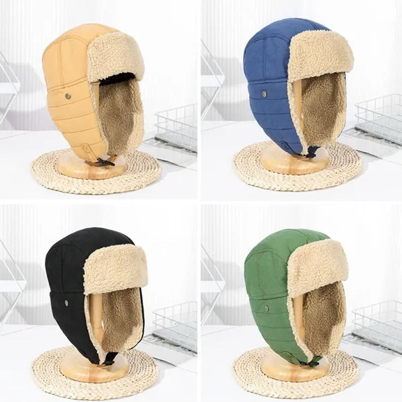 Gorro de Invierno para Hombre y Mujer con Protección para las Orejas de Forro Polar