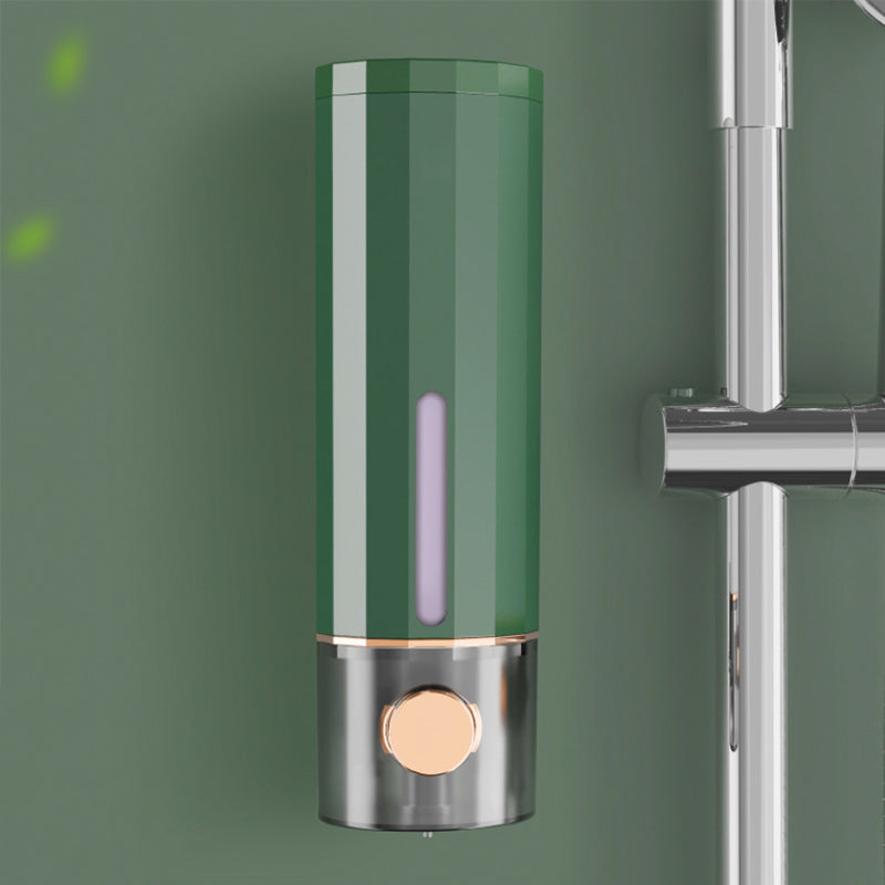 Dispensador de Jabón de Pared en Blanco/Verde Oscuro para Ducha