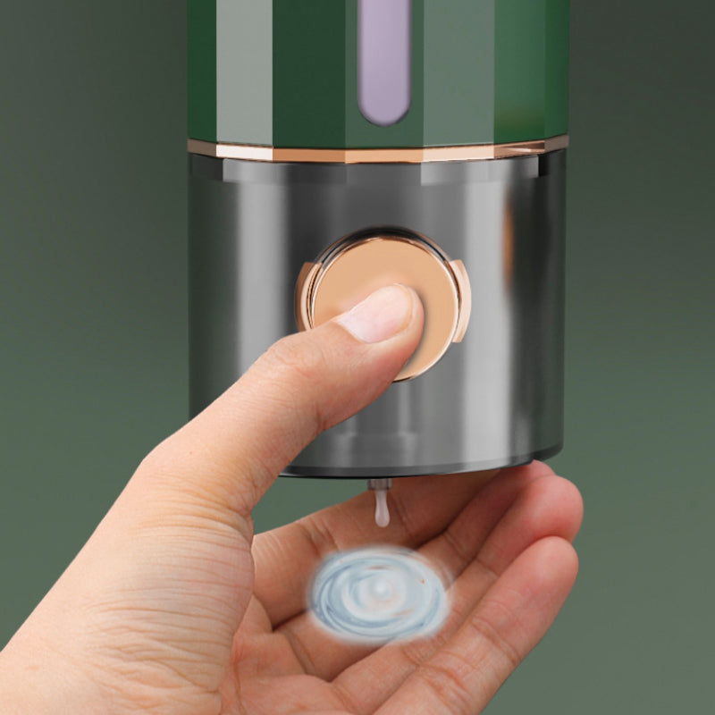 Dispensador de Jabón de Pared en Blanco/Verde Oscuro para Ducha