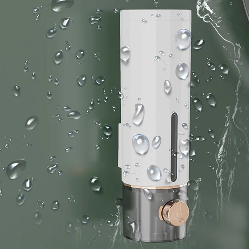 Dispensador de Jabón de Pared en Blanco/Verde Oscuro para Ducha