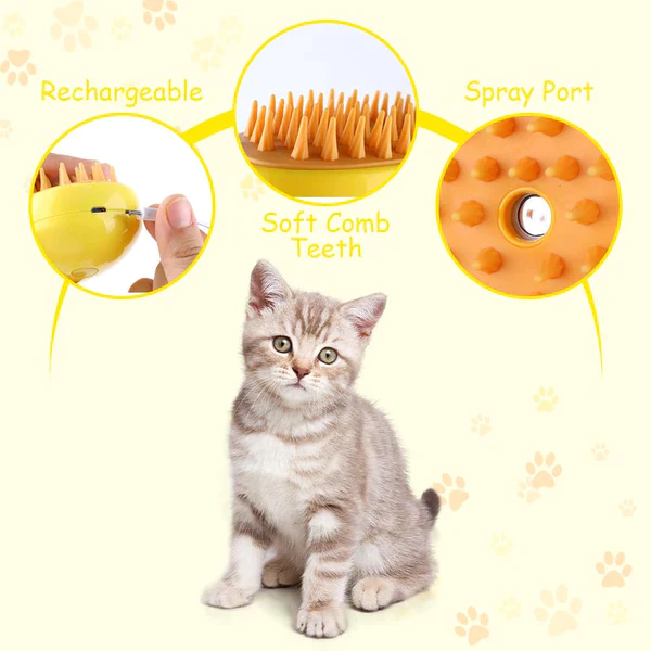 Cepillo de vapor multifuncional para el cuidado perfecto de tu mascota