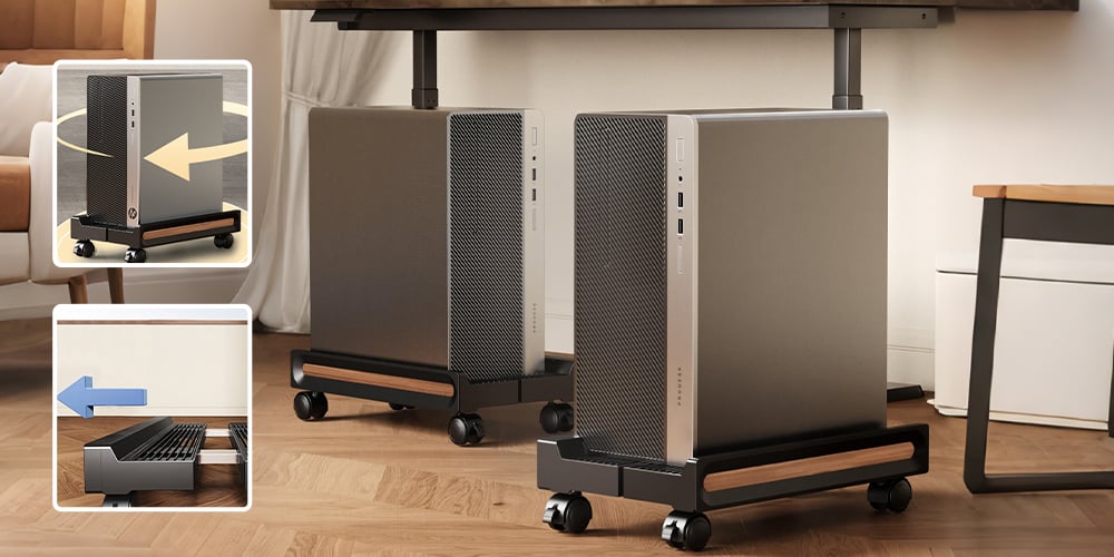 Soporte de PC con Ruedas para Torre de Computadora