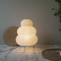 SabiGlow - Lámpara de pie de papel de arroz Wabi Sabi artística con trípode ajustable
