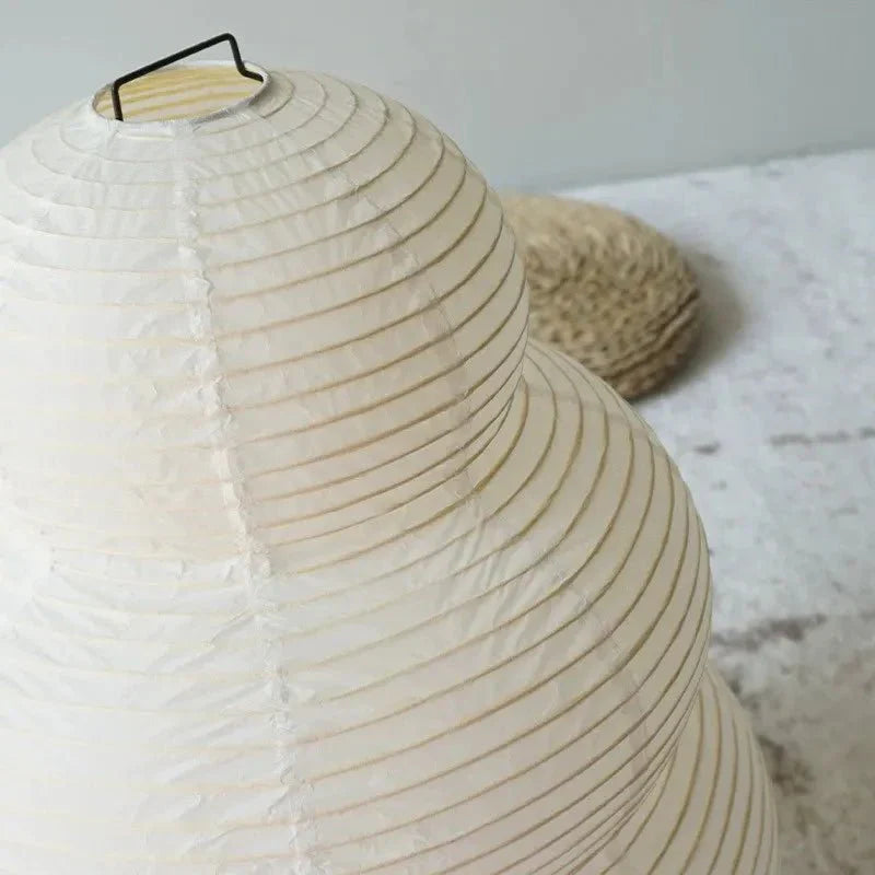 SabiGlow - Lámpara de pie de papel de arroz Wabi Sabi artística con trípode ajustable